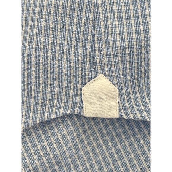 Ermenegildo Zegna Mens Blue & White Striped Button-Up‎ Dress Shirt 46x16.5 - Picture 10 of 10